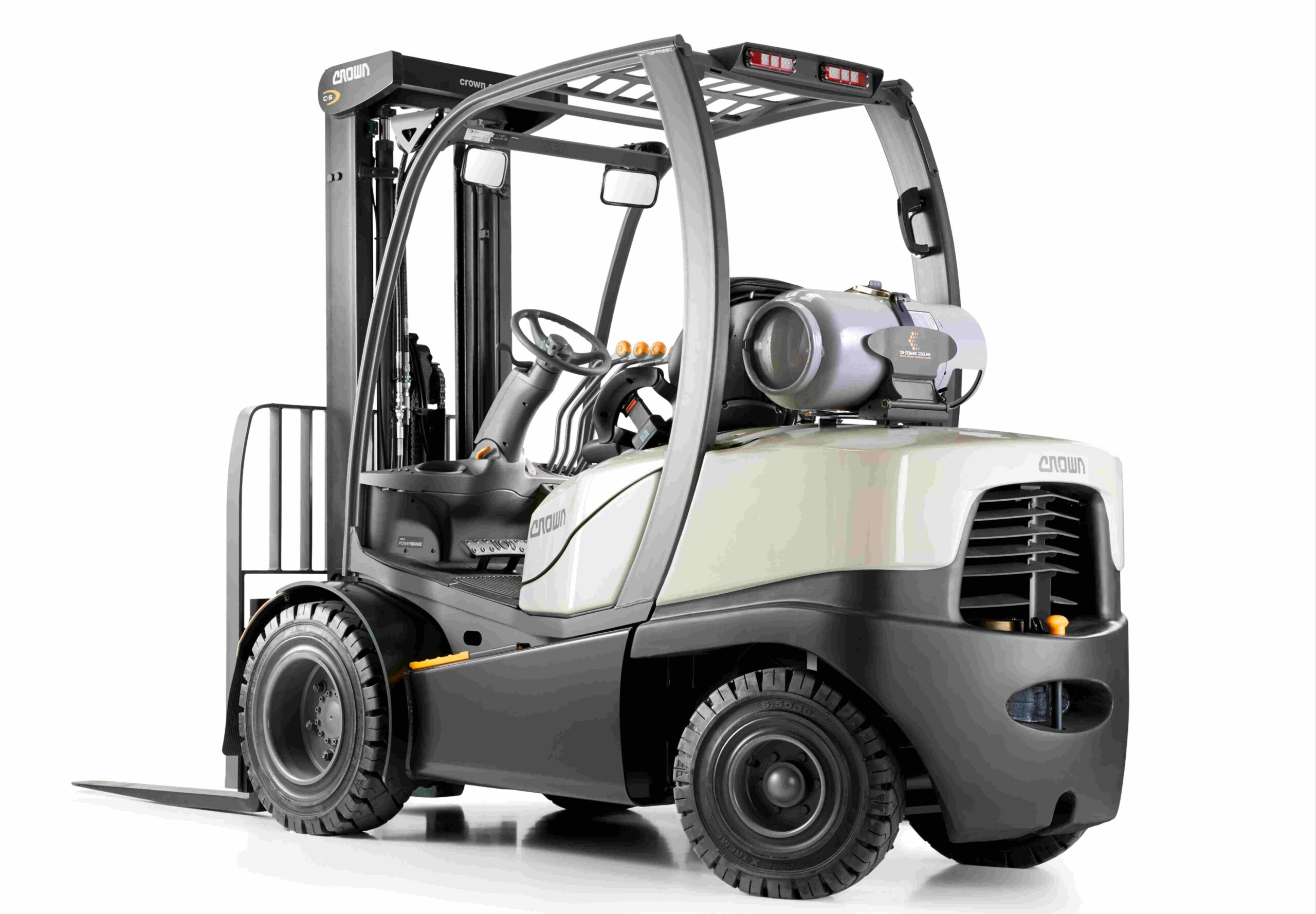 Crown C-5 Series Cushion Tire Internal Combustion Forklifts – 4,000 to 6,500 lb Capacity